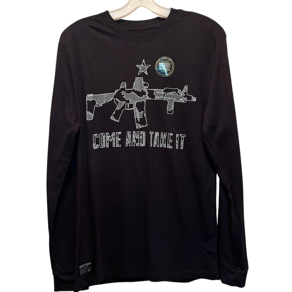 NWT Howitzer Men's T-Shirt TAKE IT CAMO Military Activewear Black Size S